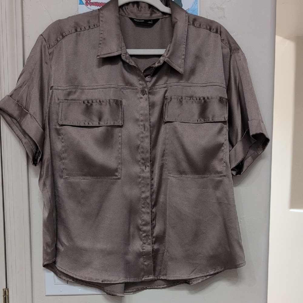 Simply Vera Vera Wang Taupe Blouse